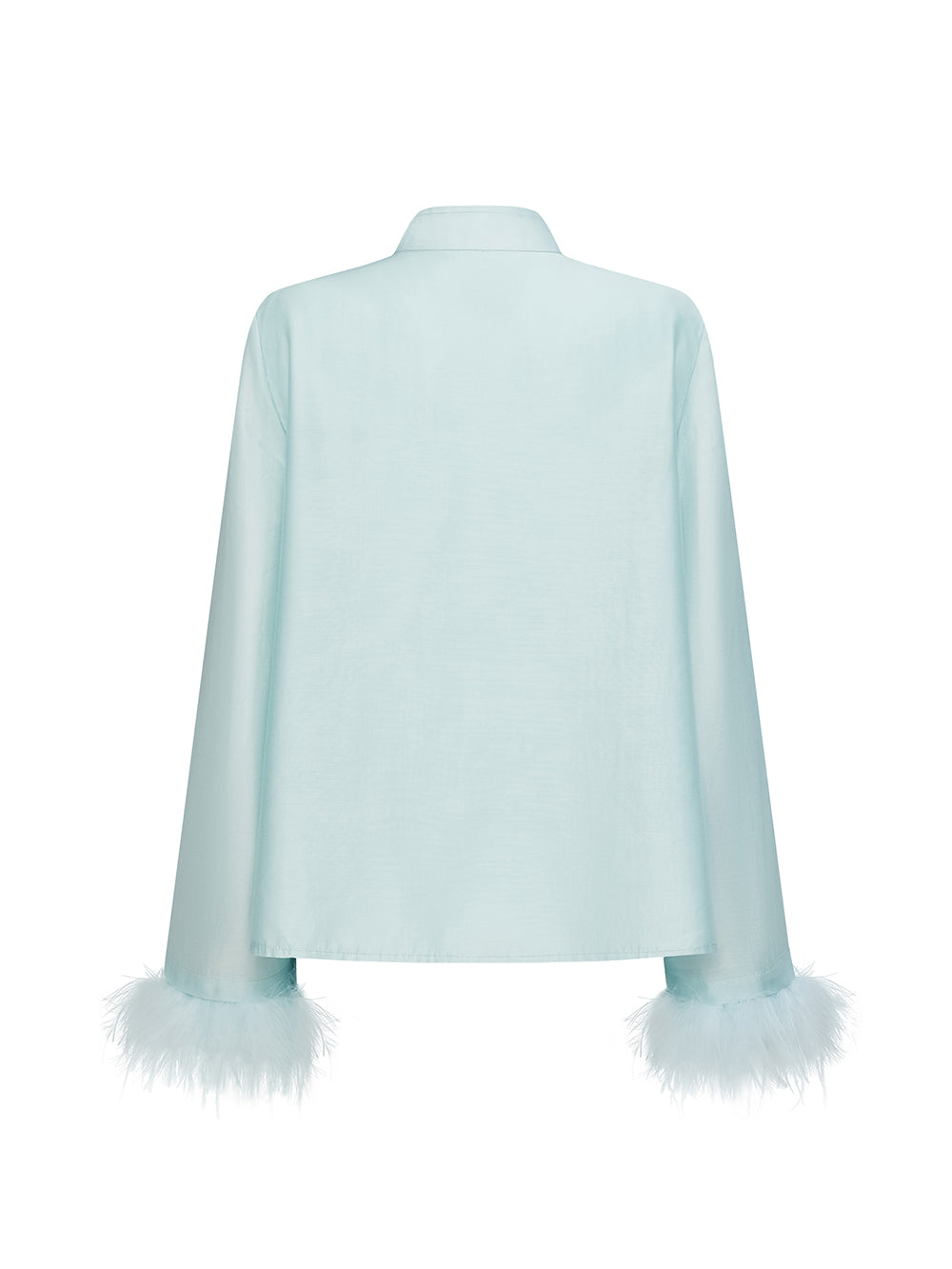 MUKZIN¡°Capsule Collection¡±Chinese Style Mandarin Collar Frog Button Blouse with Fur Cuff