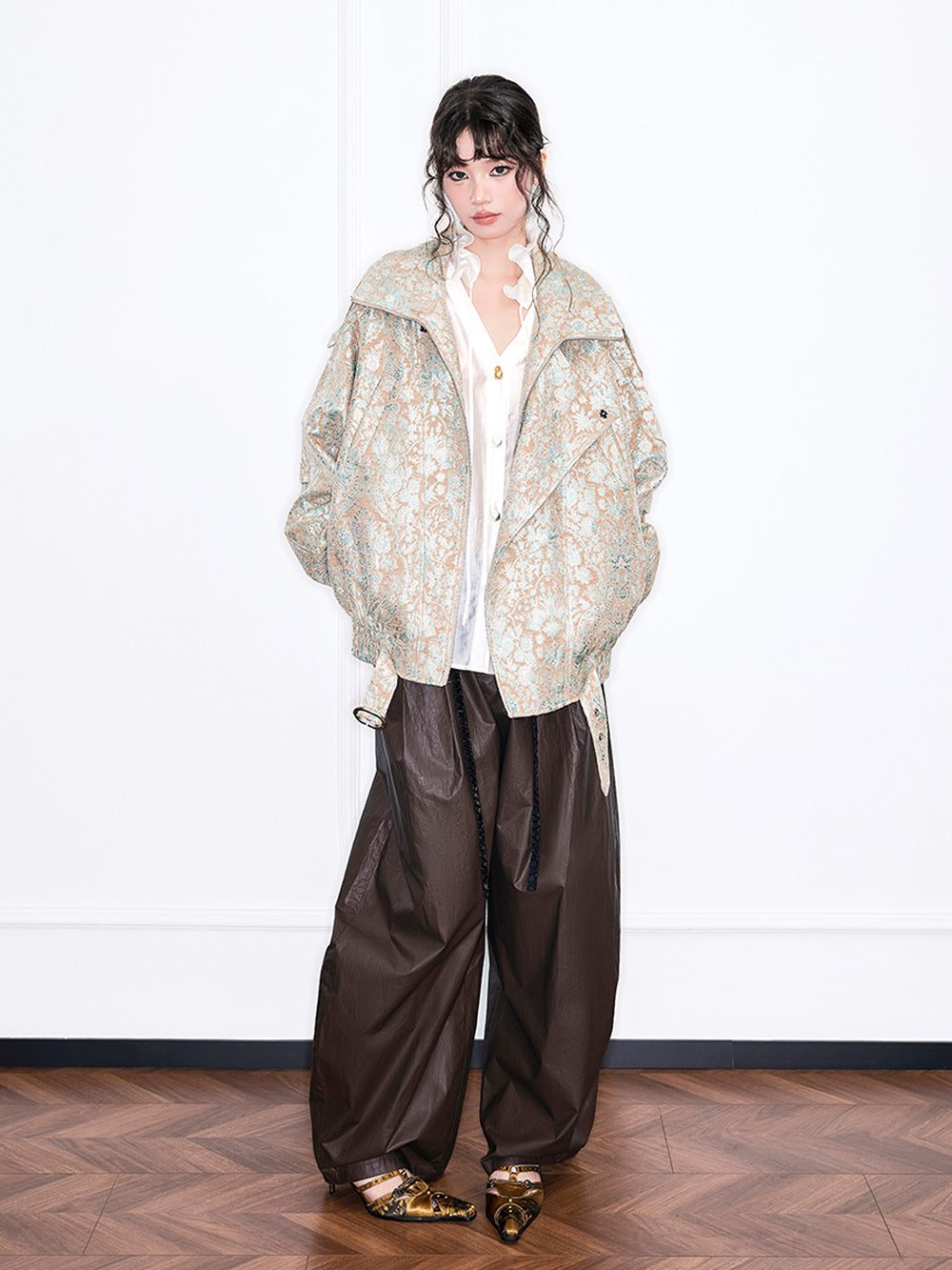 MUKZIN“Realm of Ethereal Mist”European-American Style Trendy Lapel Short Coat