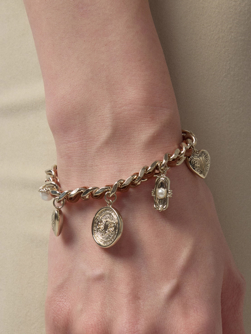 MUKTANK×SUN HUNTER Iris Coin PU Braided Rope Bracelet