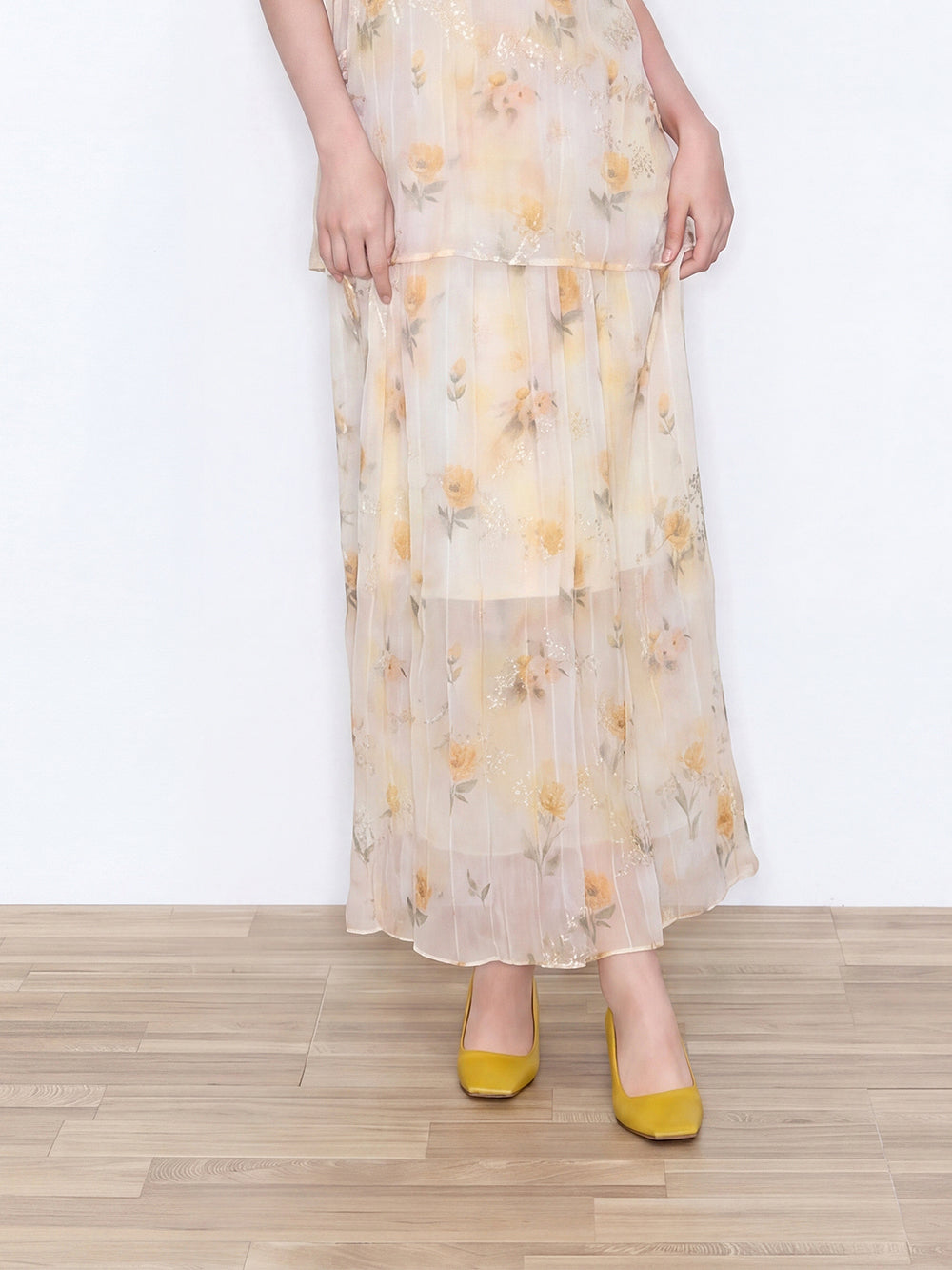 MUKZIN×Capsule Collection New Chinese-Style Linen Skirt with ICH Hami Hand Embroidery & Floral Print