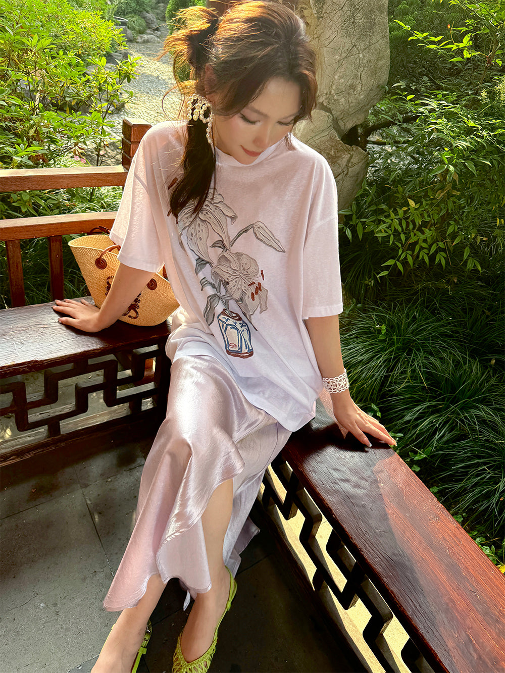MUKZIN×Capsule Collection New Chinese-style design print loose and versatile short-sleeved T-shirt