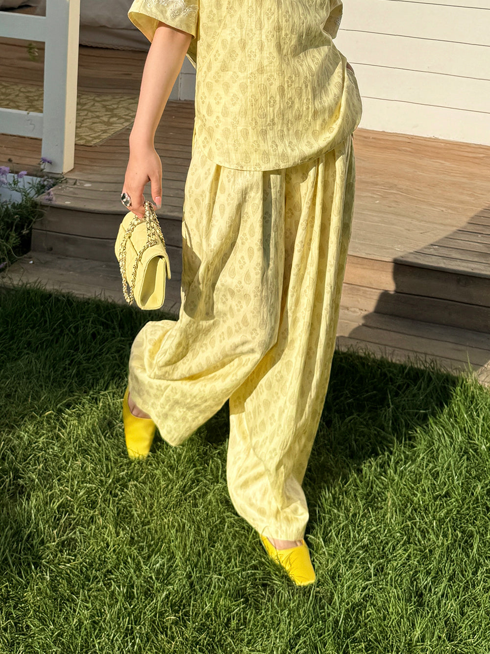 MUKZIN×Capsule Collection New Chinese-style intangible cultural heritage embroidery casual linen pant