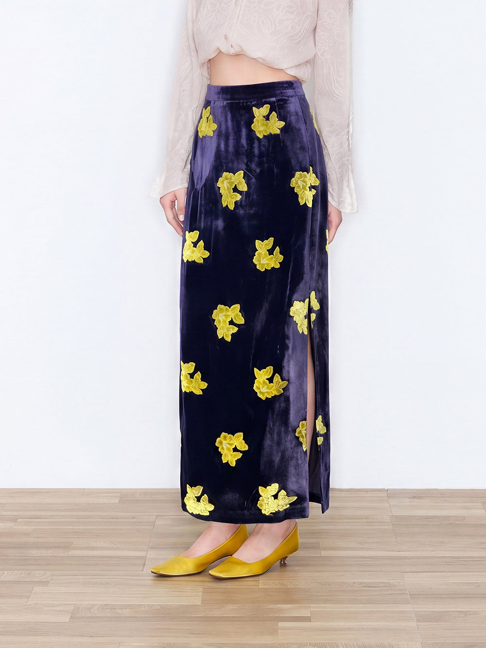 MUKZIN×Flourishing New Chinese-Style Vintage Silk Velvet Skirt Set