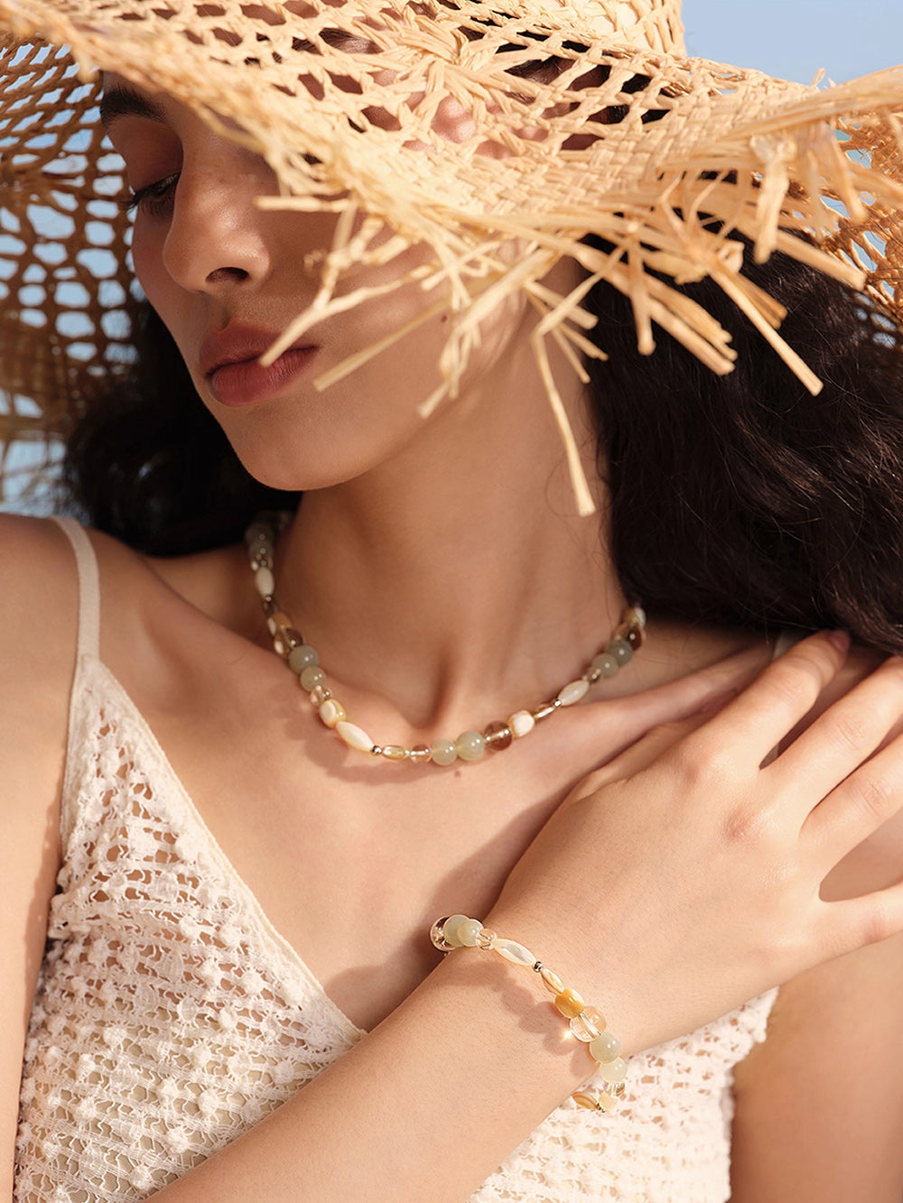 MUKTANK×SUN HUNTER“Fleeting Light”Soft Glow Cushion Crystal Bracelet