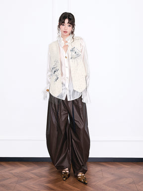 MUKZIN“Realm of Ethereal Mist”Women's Vintage Sequin Beaded Tassel Vest