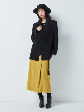 MUKTANK×CUUDICLAB Faux Two-Piece Irregular Blazer