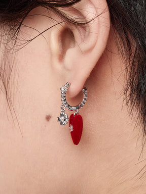 MUKTANK×SUN HUNTER Velvet Heart Flower Ear Cuffs