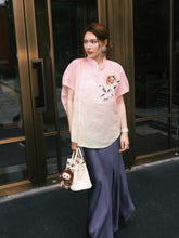 MUKZIN“Capsule Collection”Gradient Pink Sequin Embroidered Modified Qipao Top