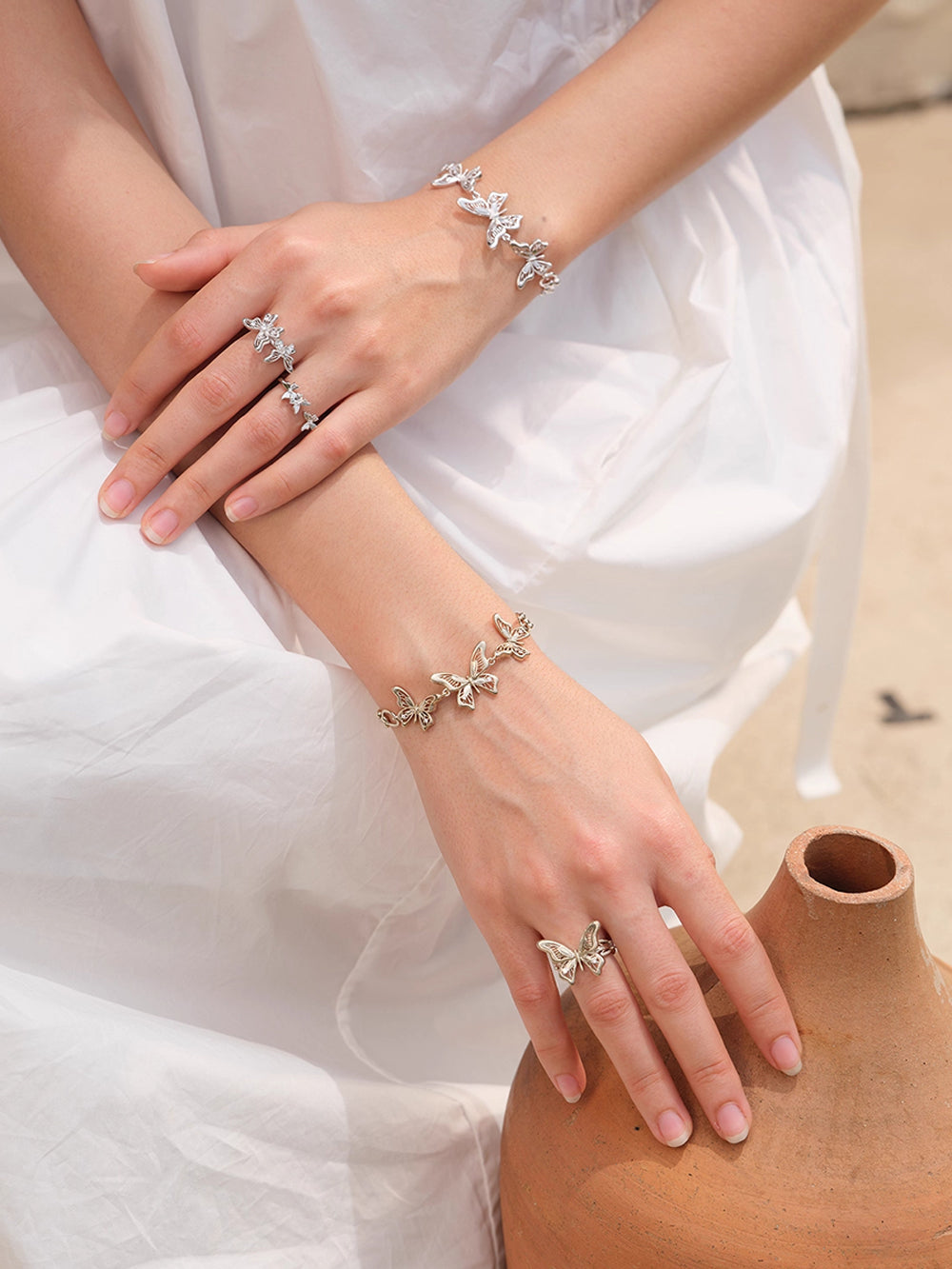 MUKTANK×SUN HUNTER “Emergence”Lace Butterfly Ring