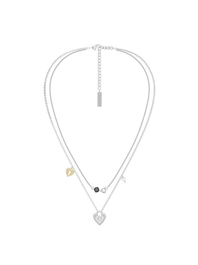 MUKTANK×SUN HUNTERTwo-tone lace heart lock necklace