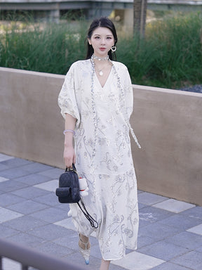 MUKZIN "Ode to the New Summer" Handmade Sequin Relaxed-fit Dress