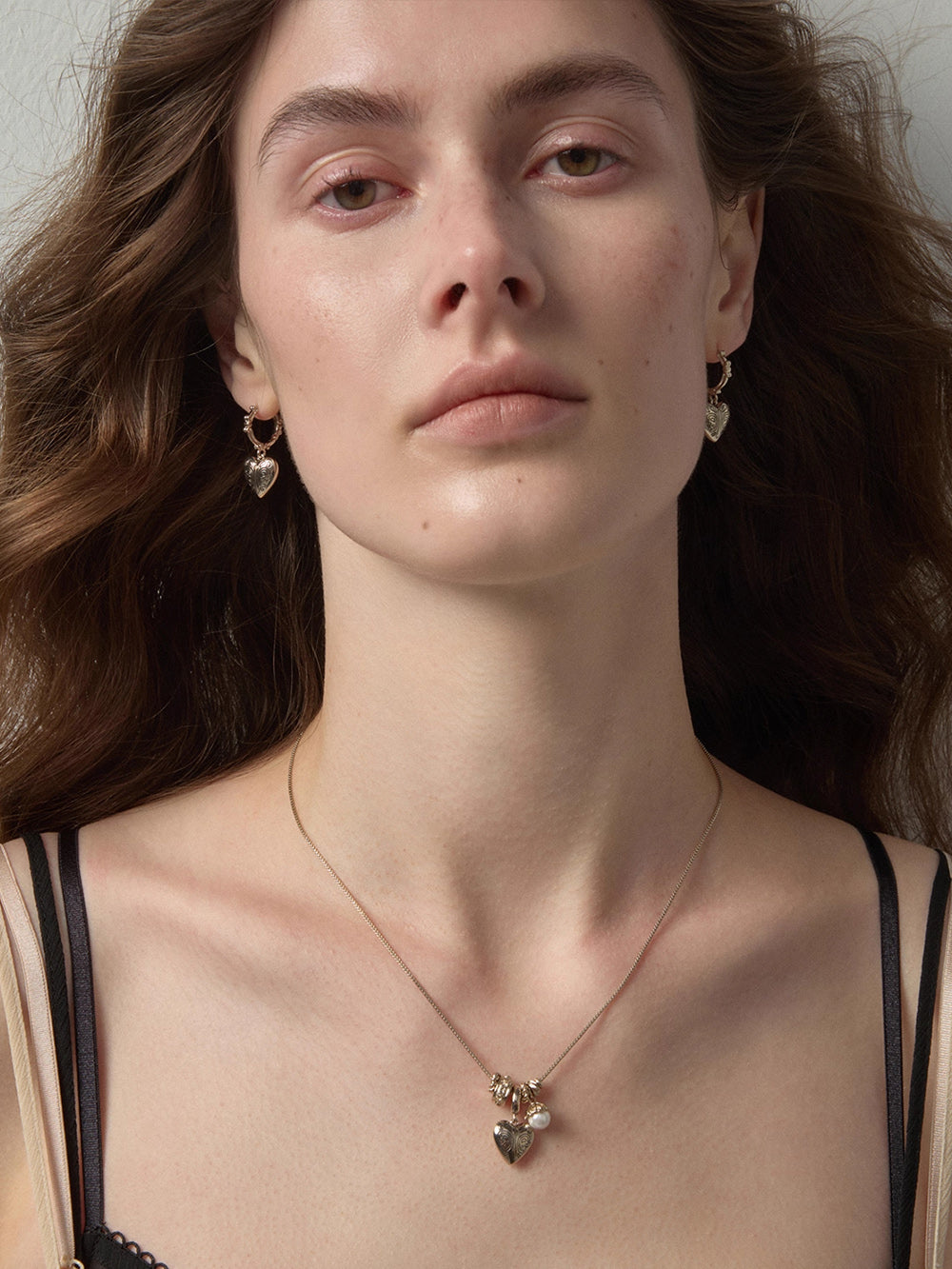 MUKTANK×SUN HUNTER Carved Broken Heart Pendant Necklace