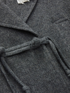 MUKZIN Linglong“Winter Snow”Heavyweight Reversible Wool Coat