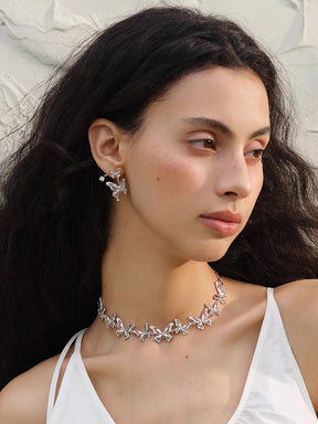 MUKTANK×SUN HUNTER “Emergence”Exquisitely Crafted Lace Butterfly Necklace