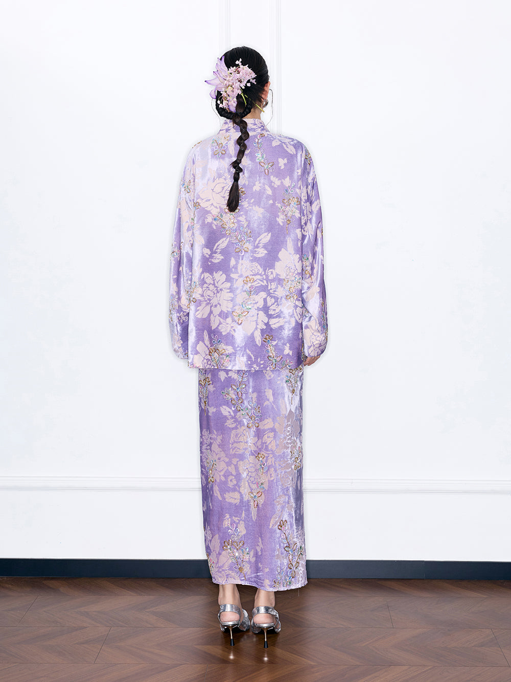 MUKZIN“Night Ballad of Chang'an”New Chinese Style Velvet Jacquard Kimono Cardigan for Women - Loose Wrap Front