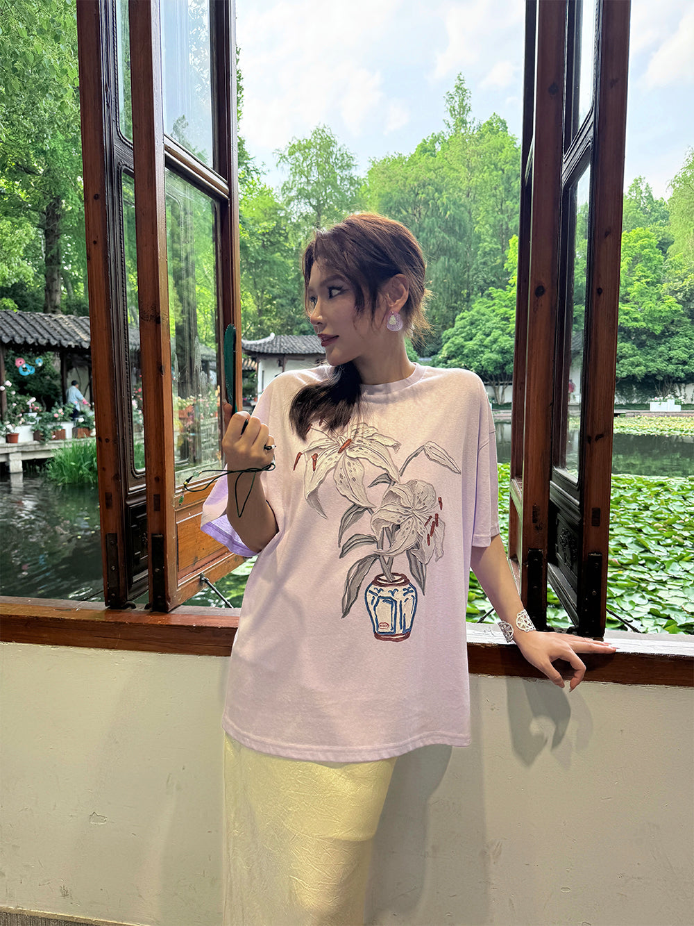 MUKZIN×Capsule Collection New Chinese-style design print loose and versatile short-sleeved T-shirt