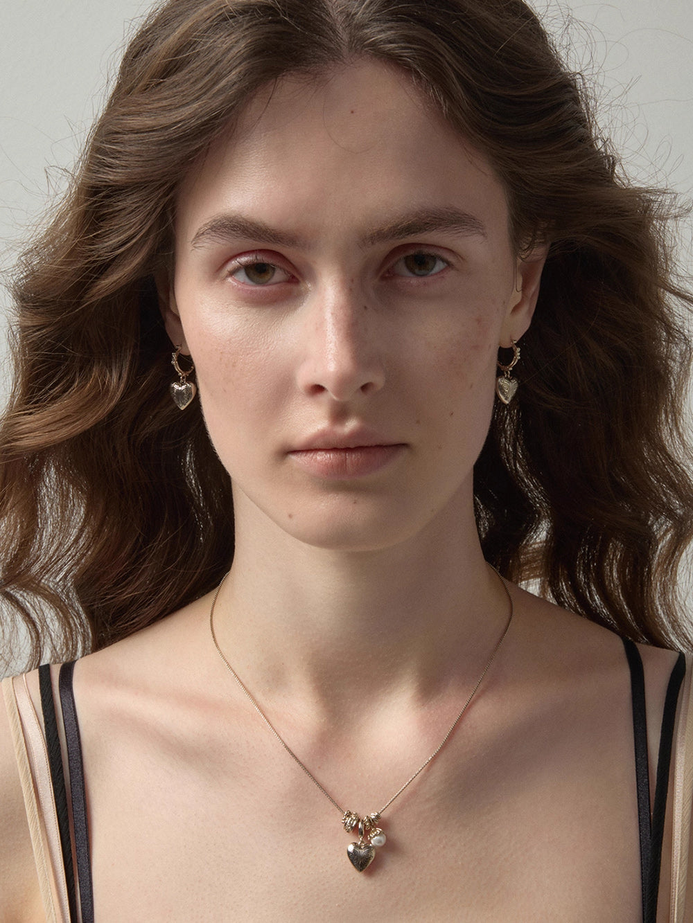 MUKTANK×SUN HUNTER Vintage Heart Carved Ear Cuffs