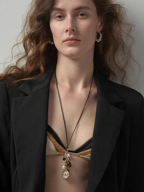MUKTANK¡ÁSUN HUNTER Tiger Eye Reversible Coin Necklace (Slider Version)