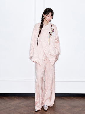 MUKZIN“The Sequence of Deer's Call”New Chinese Style Jacquard Loose Down Jacket