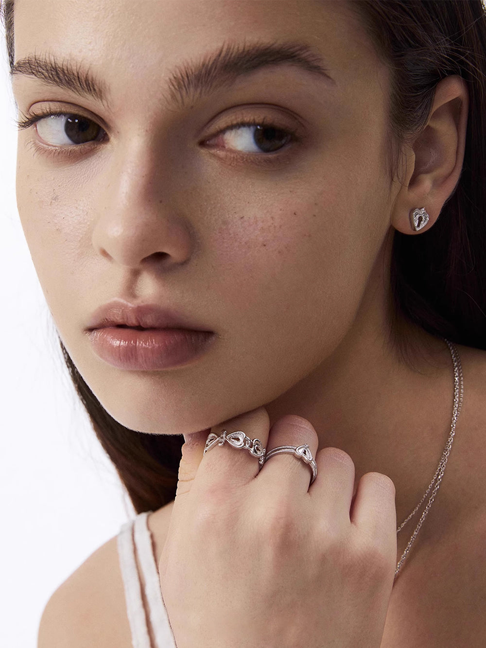 MUKTANK×SUN HUNTER Lock core stud earrings