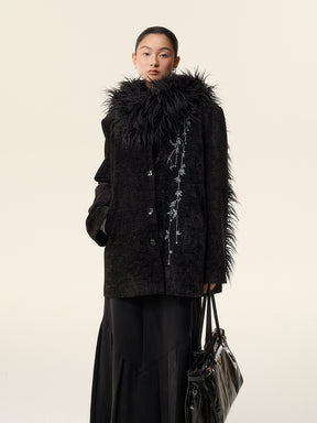 MUKTANK×LOUMUTAKU Beaded Embroidery Branch-Patterned Blazer