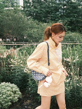 MUKZIN“Capsule Collection”Vintage Modified Chinese Shirt with Frog Buttons, Stand Collar & Loose Slim-Fit Pattern