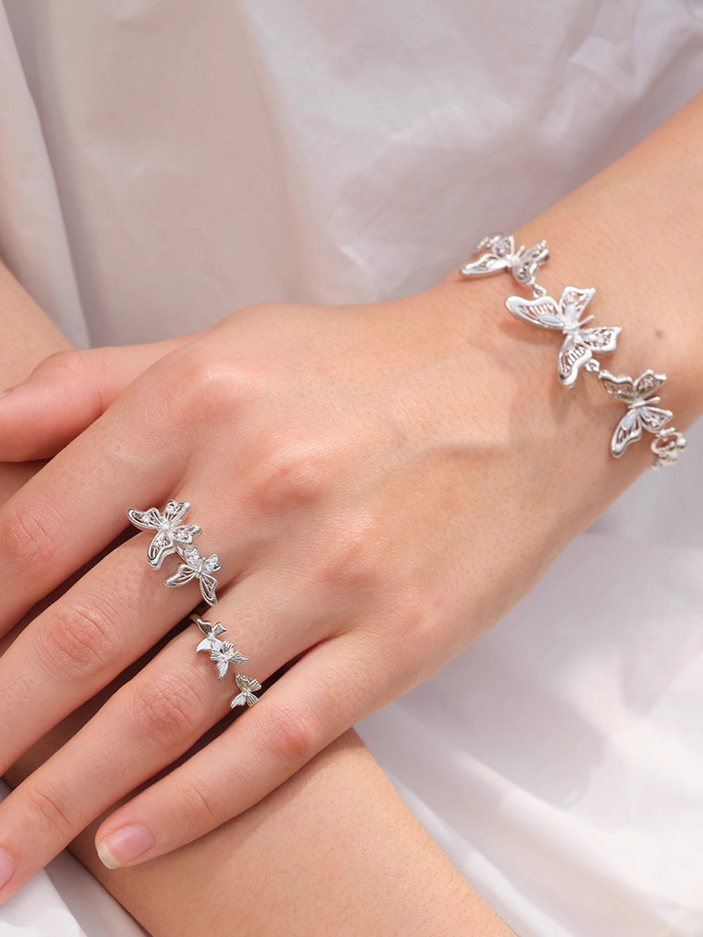 MUKTANK×SUN HUNTER “Emergence”Double-Lace Butterfly Ring