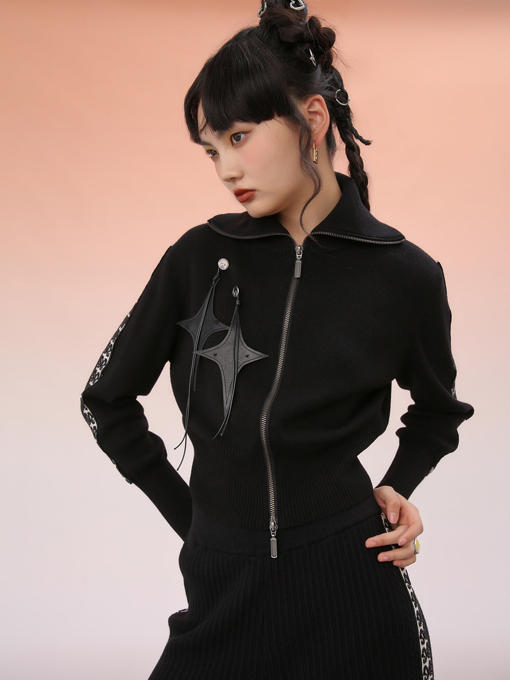 MUKZIN Vintage Sporty Stand-up Collar Jacket