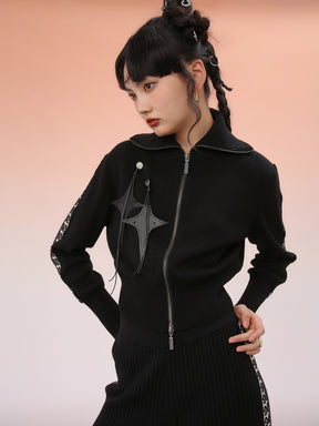 MUKZIN Vintage Sporty Stand-up Collar Jacket