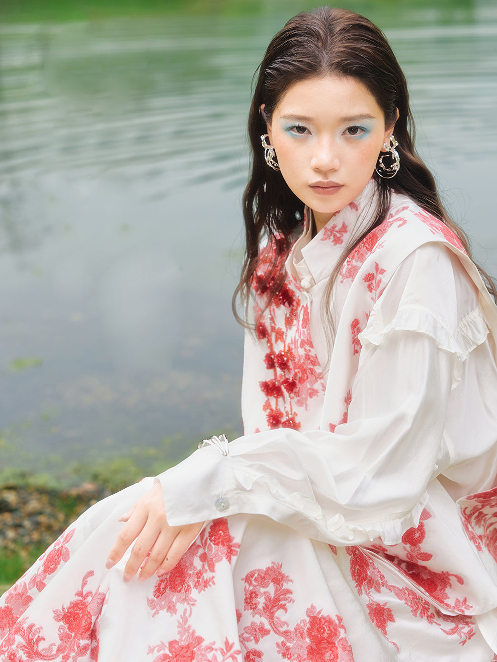 MUKZIN×Flourishing Blooms New Chinese-style intangible cultural heritage Hami hand-embroidered printed jacket