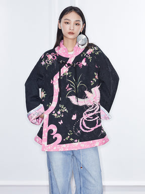 MUKZIN  Linglong "Fengqi" Chinese-style Contrast Cotton Jacket