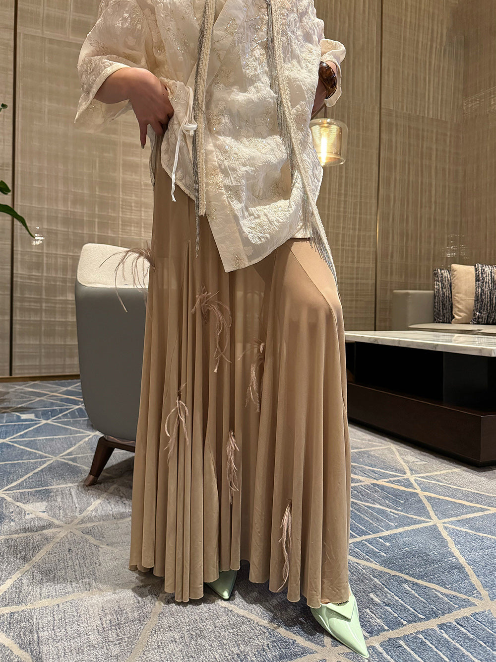 Mukzin“Capsule Collection”New Chinese-Style Elegant Goddess Long Half Skirt