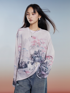 MUKZIN Printed Long-sleeved T-shirt