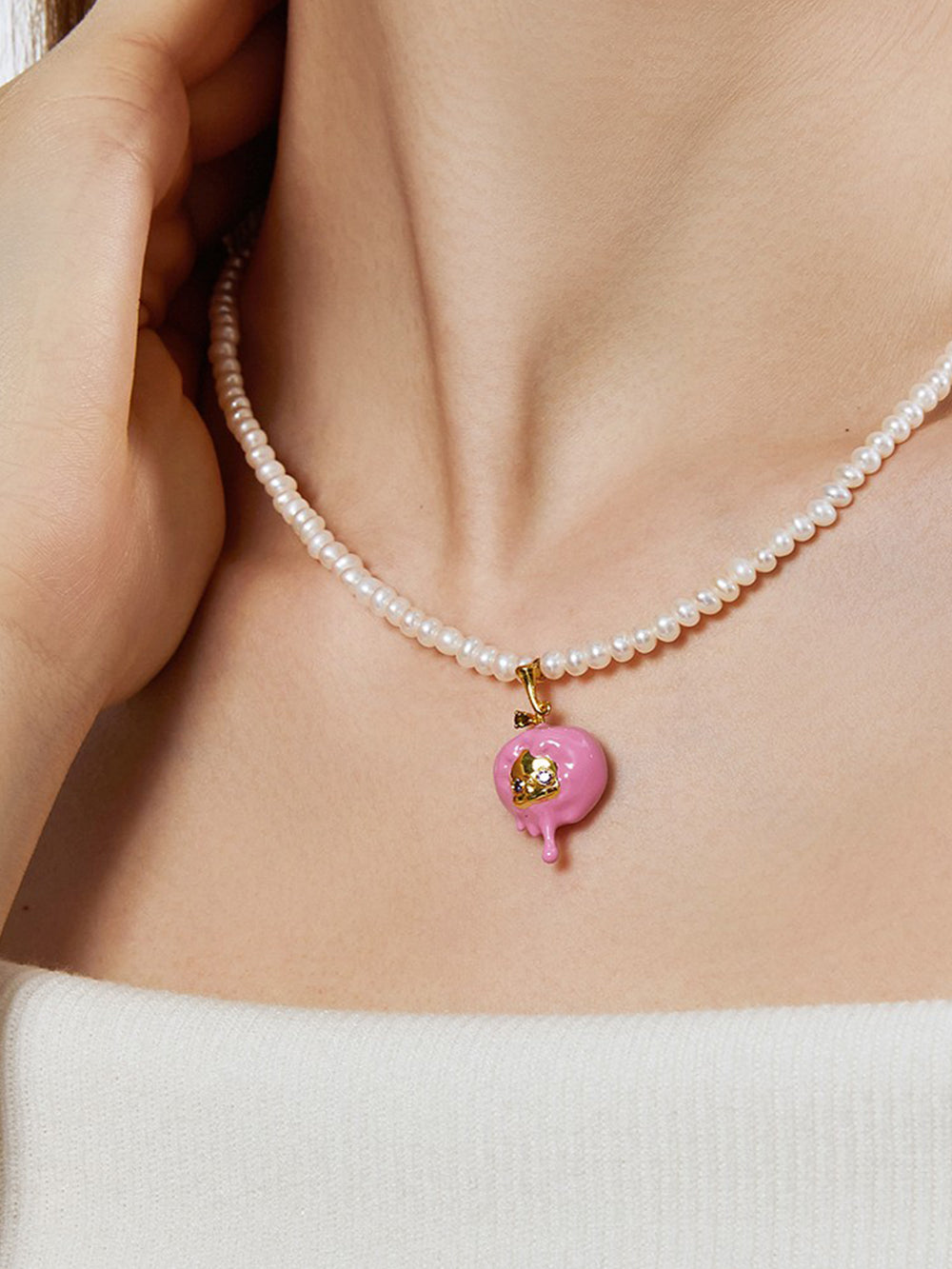 MUKTANK X QUANDO Milky Lucky Fruit Pearl Necklace