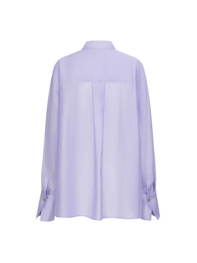 MUKZIN“Capsule Collection”Light Purple New Chinese Style Sequin Embroidered Top