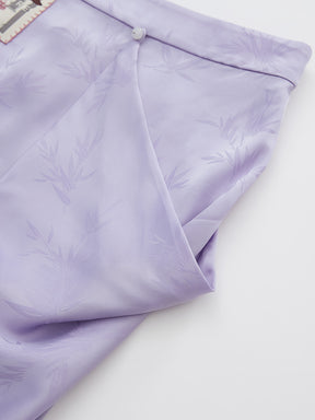 Mukzin "Ode To The New Summer"New Chinese-Style Elegant Half Skirt With Bamboo Leaf Print