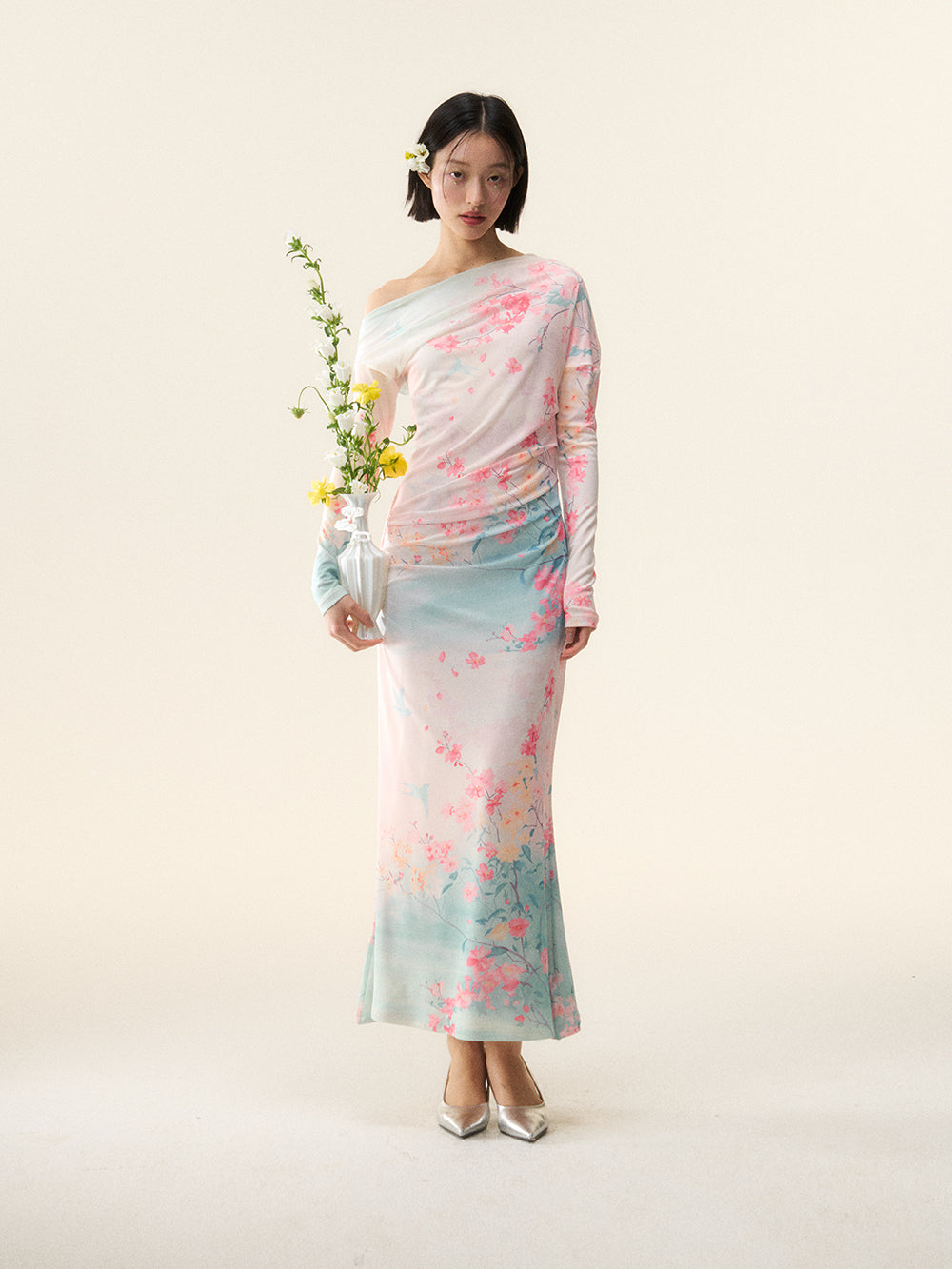 MUKTANK×LOUMUTAKU The Peach Blossom Spring Dress