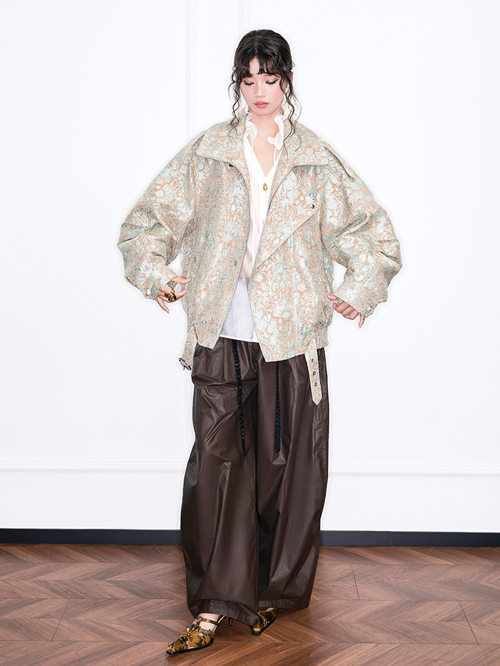 MUKZIN“Realm of Ethereal Mist”European-American Style Trendy Lapel Short Coat