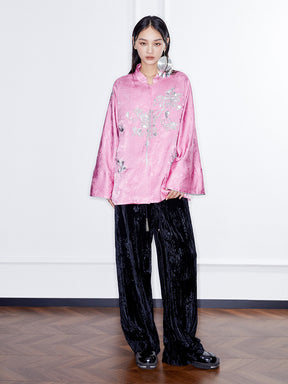 MUKZIN  Linglong "Night Banquet" Chinese Embroidered Jacquard Coat