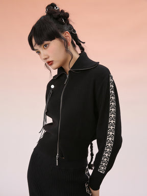 MUKZIN Vintage Sporty Stand-up Collar Jacket