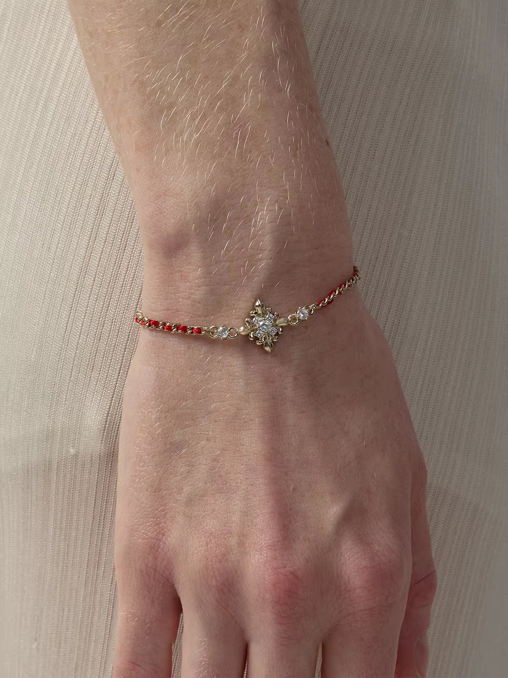 MUKTANK×SUN HUNTER Iris Woven Red String Bracelet