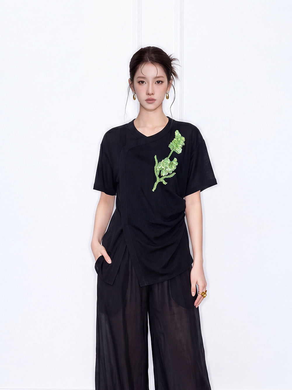 MUKZIN×Capsule Collection New Chinese-Style Top with Intangible Cultural Heritage Hand Embroidery