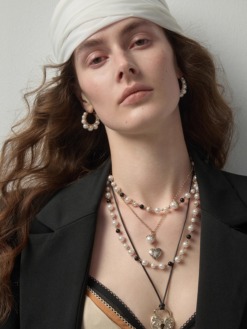 MUKTANK×SUN HUNTER Heart Embossed Key Medium-length Chain Necklace