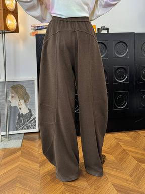 MUKZIN“Capsule Collection”Soft Drapey Elastic Waist Wide Leg Pants