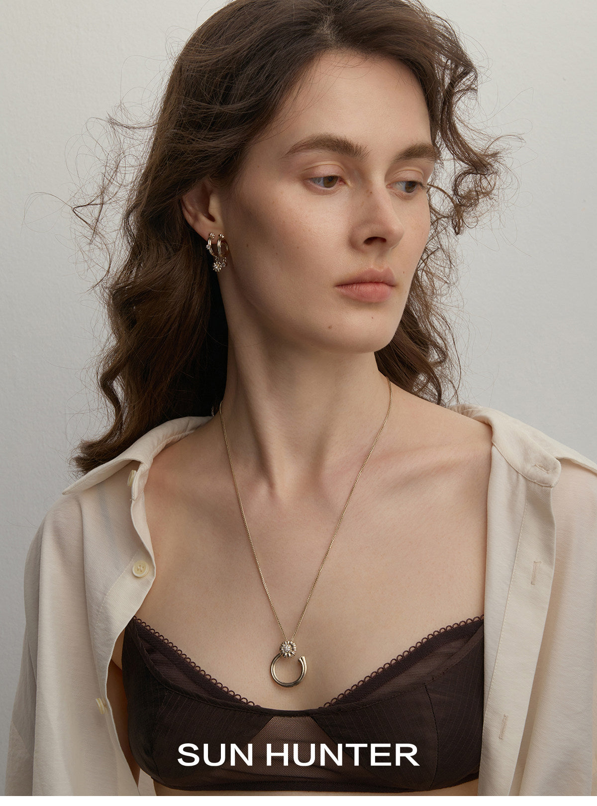 MUKTANK×SUN HUNTER Garden Daisy Stem Necklace
