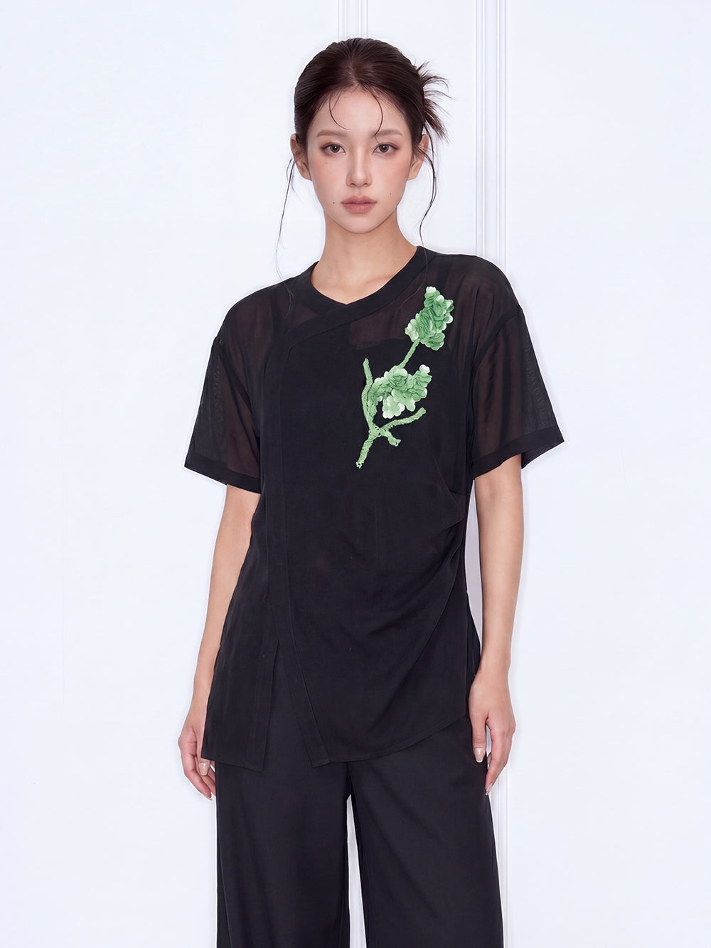 MUKZIN×Capsule Collection New Chinese-Style Top with Intangible Cultural Heritage Hand Embroidery