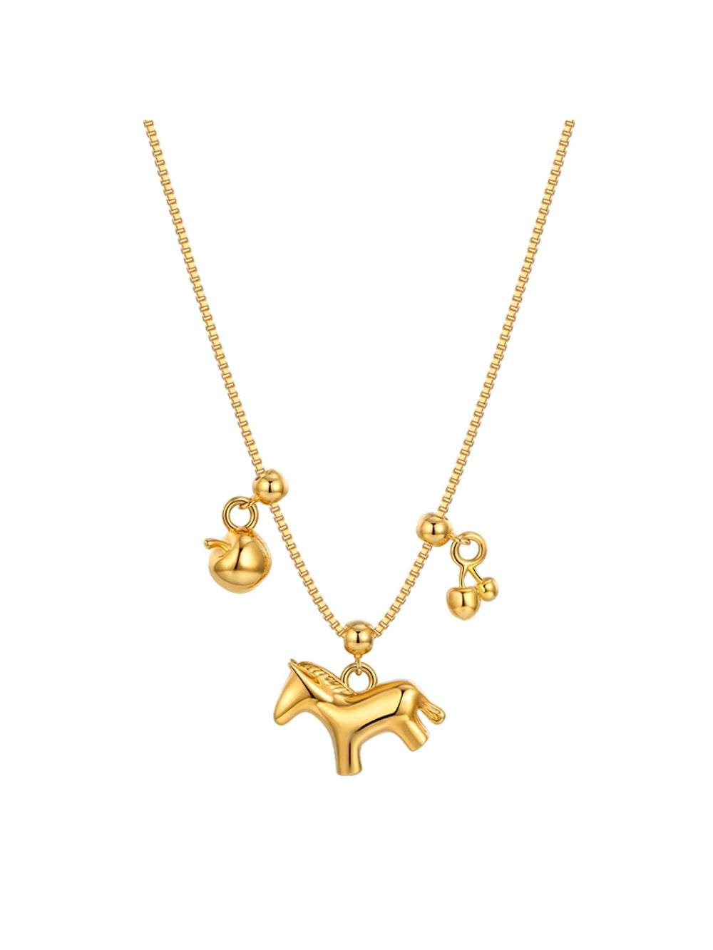 MUKTANK×SUN HUNTER Pullable Pendant Necklace in Pony Shape