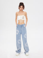 MUKTANK × ARDENCODE Three-color Unisex Mid-rise Wide-leg Washed Long Jeans