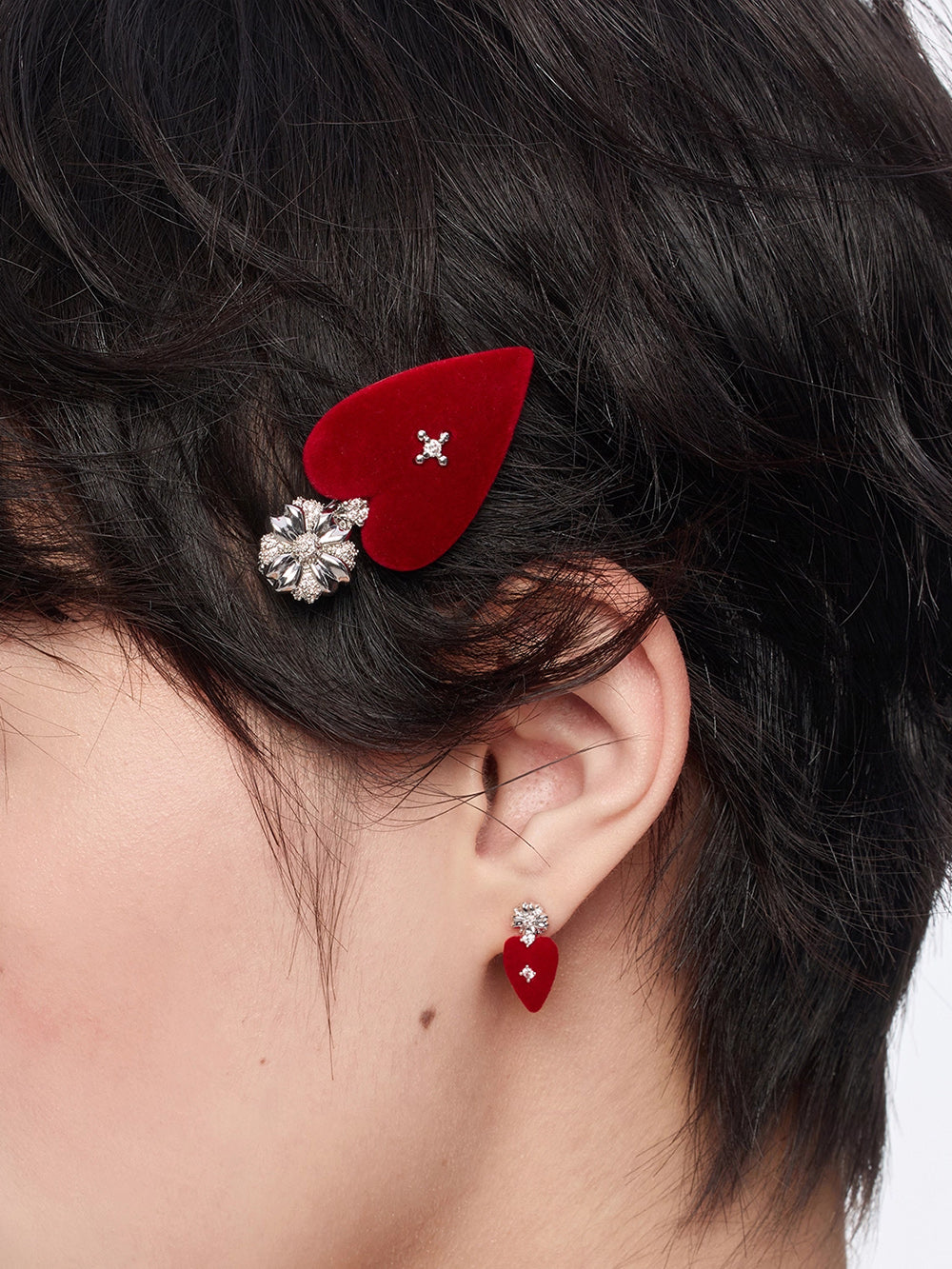 MUKTANK×SUN HUNTER Large-Sized Velvet Heart Hair