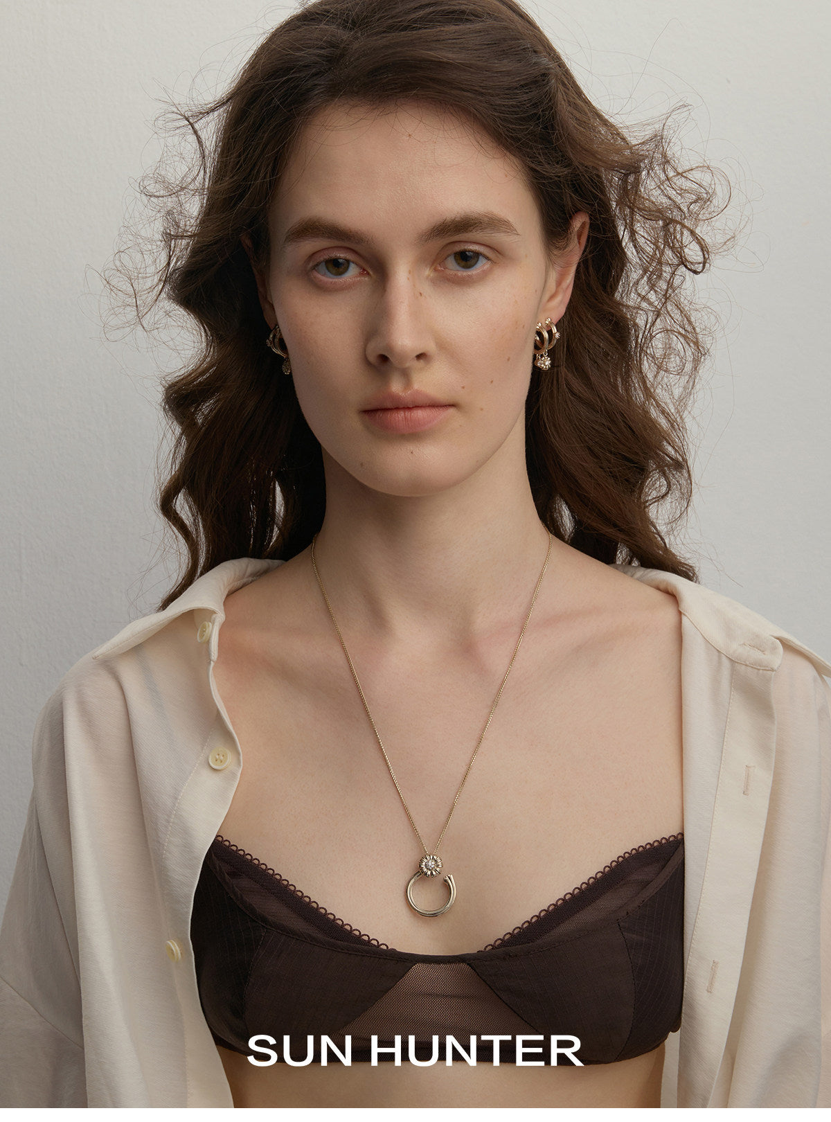 MUKTANK×SUN HUNTER Garden Daisy Stem Necklace